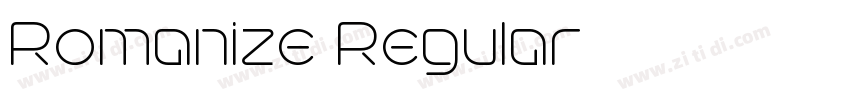 Romanize Regular字体转换